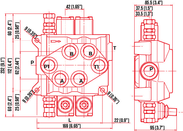 Dinoil DN 85 Monoblock Control Valve - Image 2