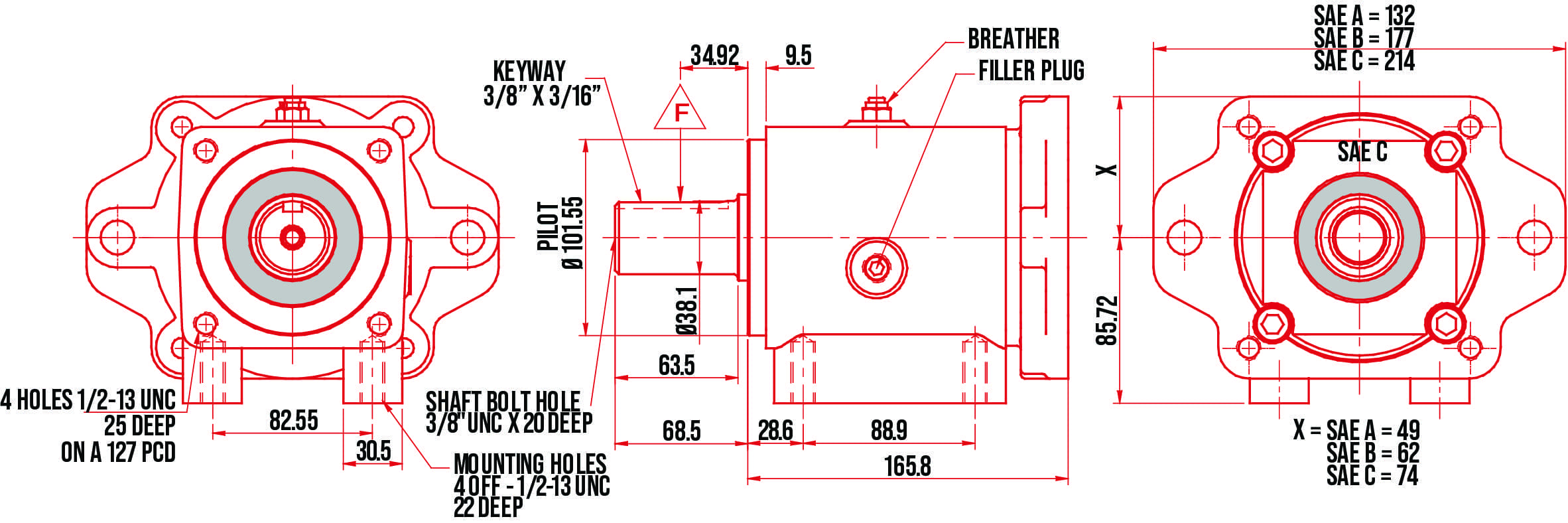 DYNAGEAR OVERHUNG LOAD ADAPTORS FOR HYDRAULIC MOTORS-MODEL HDC - Image 2