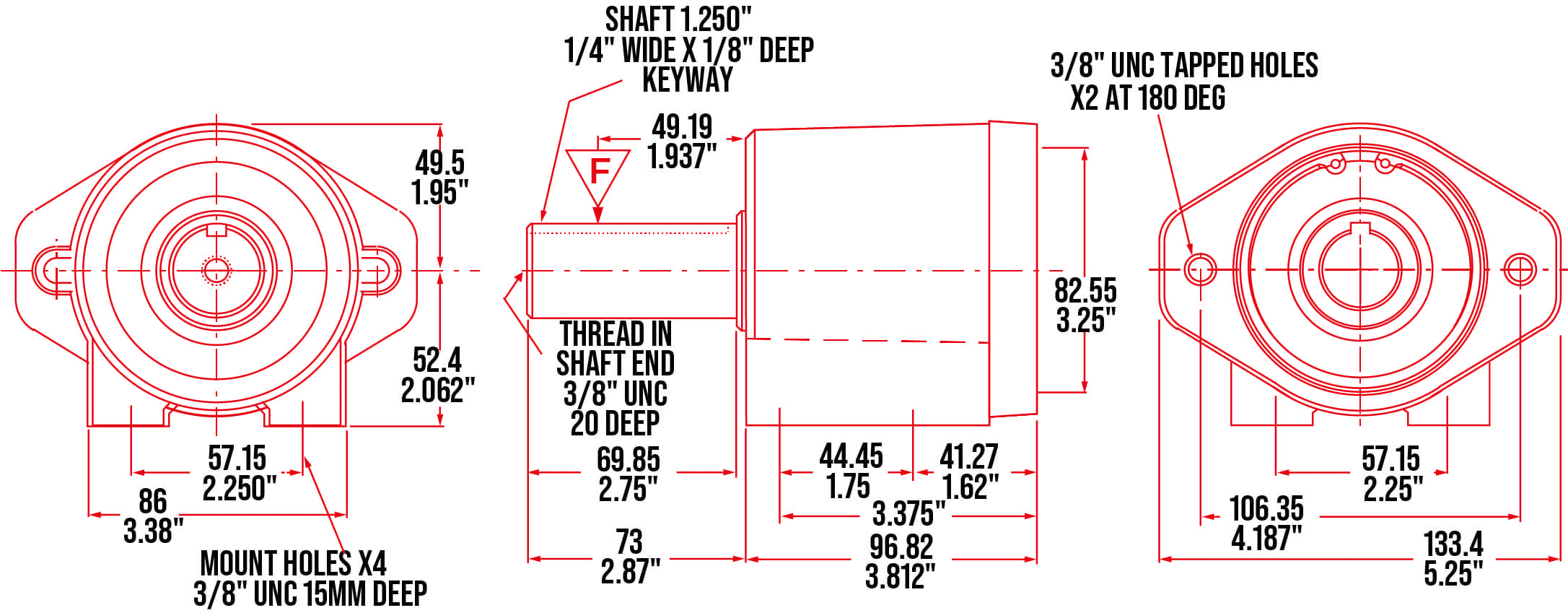 DYNAGEAR OVERHUNG LOAD ADAPTORS FOR HYDRAULIC MOTORS- MODEL LDA - Image 3