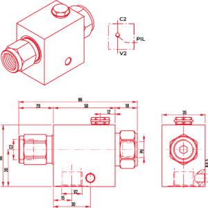 PILOT OPERATED CHECK VALVE Single POC with Vented Pilot Piston
