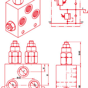 CBF RELIEF VALVE 5 PORT CROSSLINE
