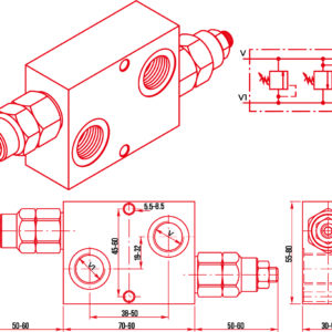 CBF RELIEF VALVE 4 PORT CROSSLINE