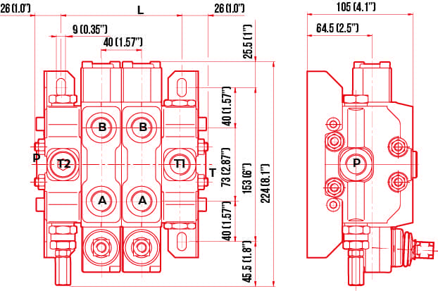 Dinoil DNC65 Sectional Control Valve - Image 2