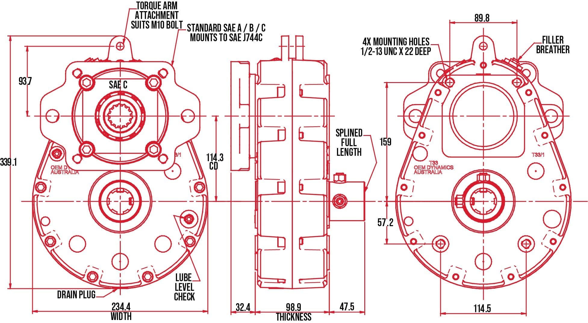 PTO STEP UP GEARBOX T33 - Image 2